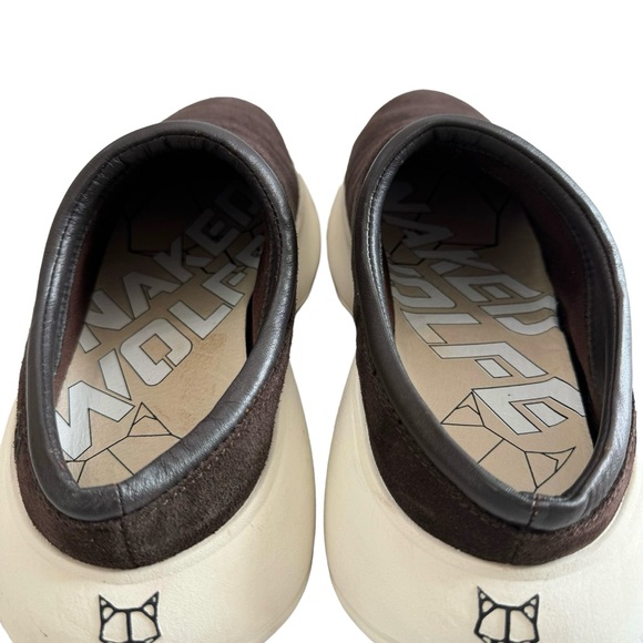 Naked Wolfe Dawn Dark Brown Suede Backless Slip-On Sneakers Size 9 - Picture 9 of 16